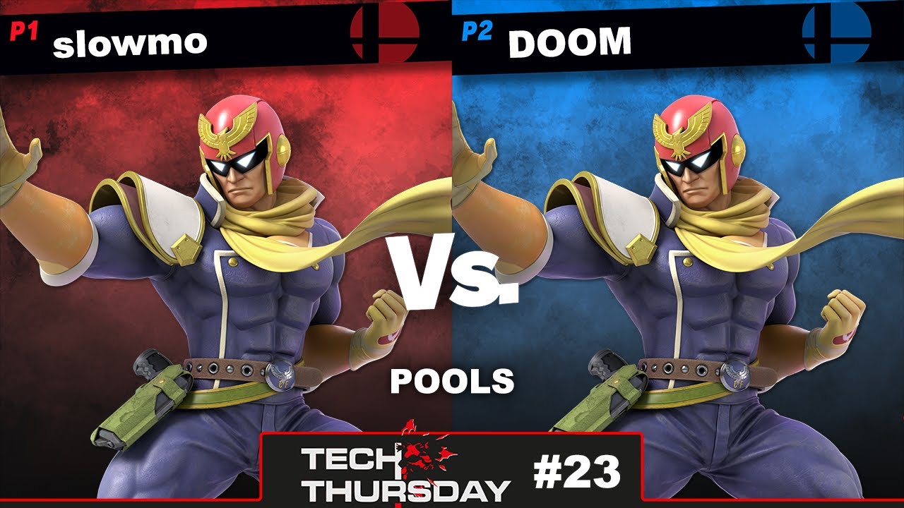 Tech Thursday #23 Pools - slowmo (Captain Falcon) Vs. DOOM (Captain Falcon) Smash Ultimate - SSBU