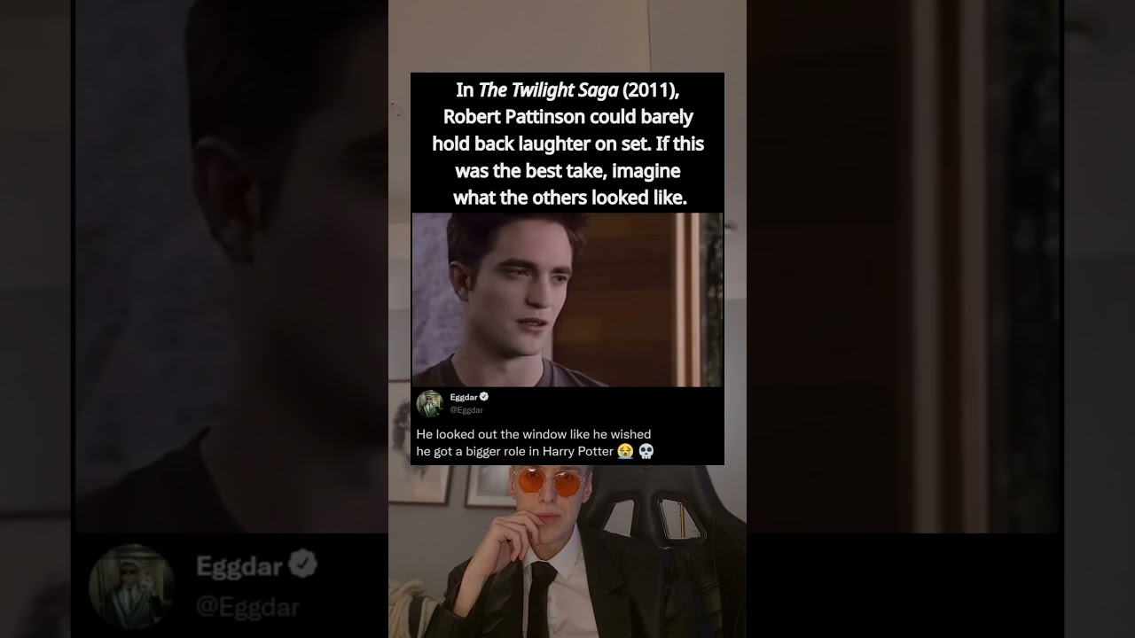 In The Twilight Saga (2011), Robert Pattinson could barely hold back laughter on set