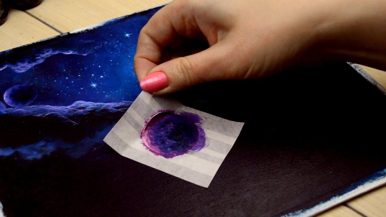 🌌Beautiful Galaxy/Acrylic Painting/Painting Techniques#187