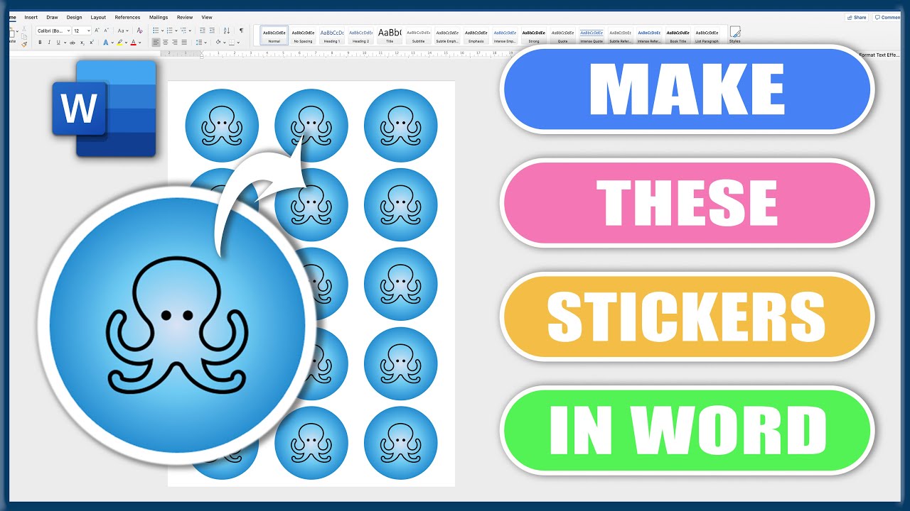 How to make stickers in word | Microsoft Word Tutorials