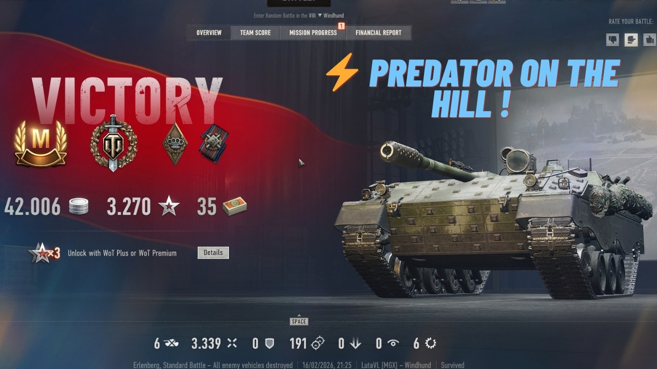 Windhund MASTERCLASS on Erlenberg | 6 Kills Sniper Hunt! | World of Tanks