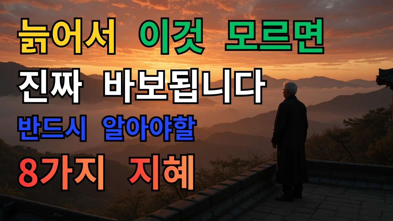 60대가  반드시  알아야할  지혜8가지