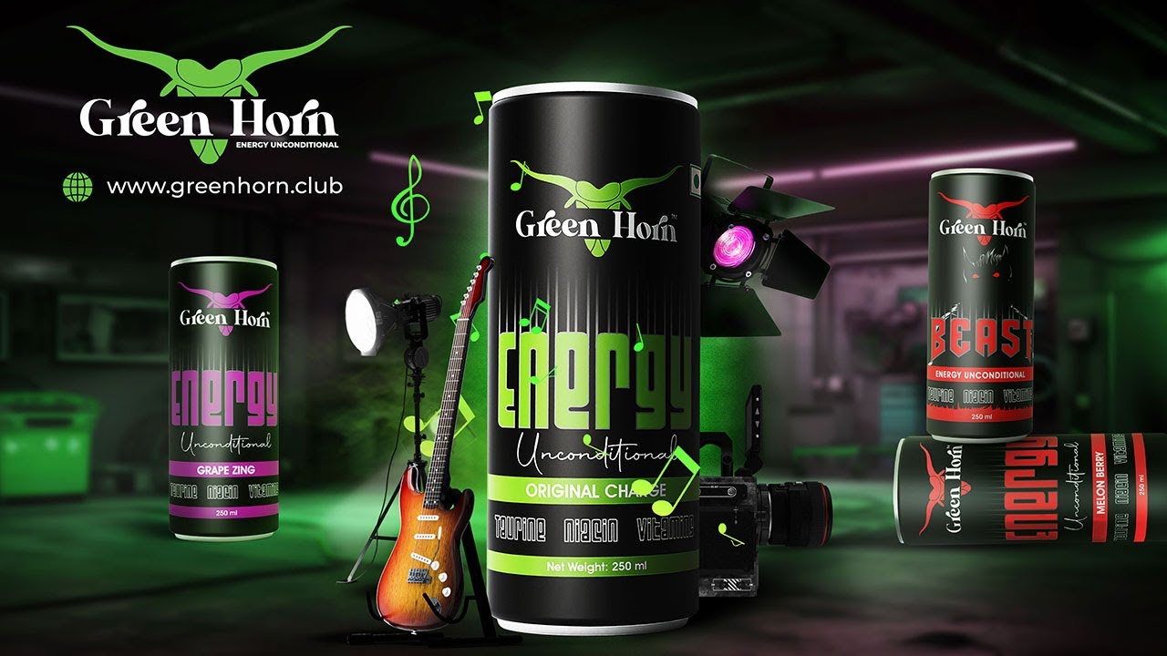 Cinematic 3D Brand Film for Green Horn Energy Drink | Crafted by DN Designs