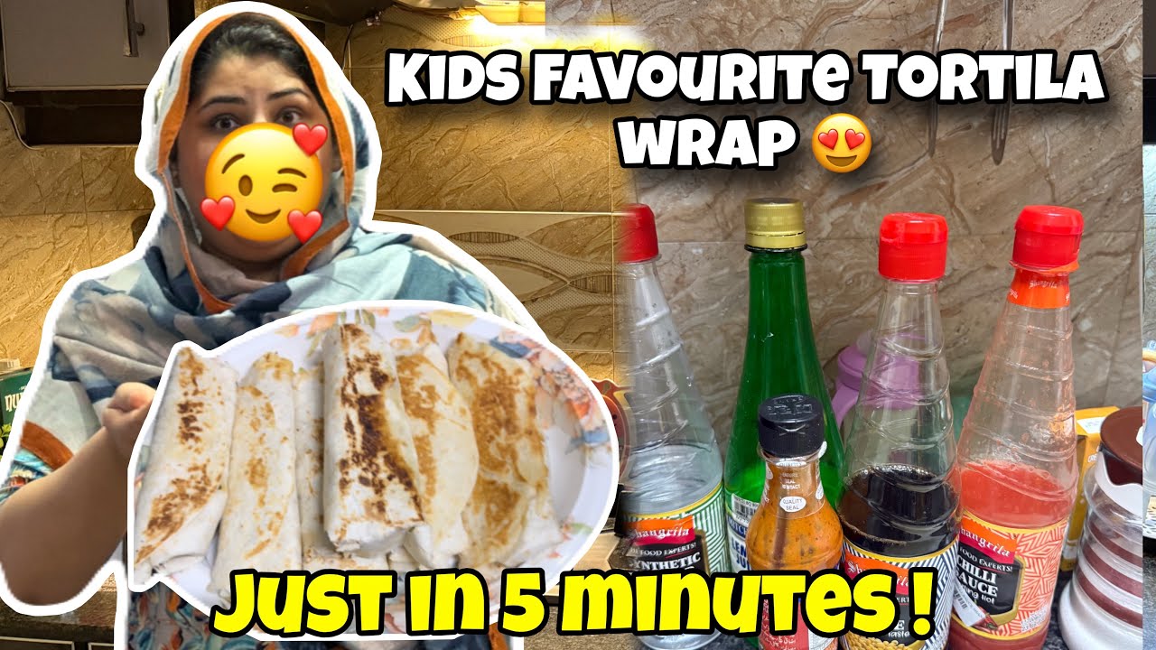 Kids Ramzan Favourite Tortilla Wrap | Just in 5 Minutes | Ramzan Easy Iftar Recipe 🌯😍