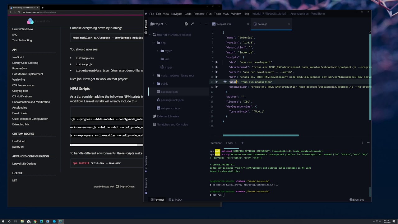 Vue/TailWind App - Laravel Mix - We don't need to learn webpack!
