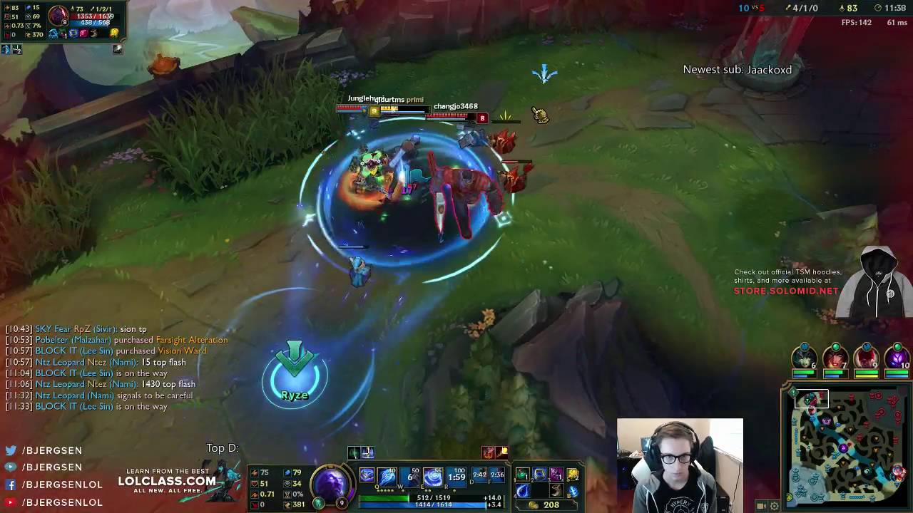 Bjergsen - Ryze vs Sion - Top «Beast» (Ranked)