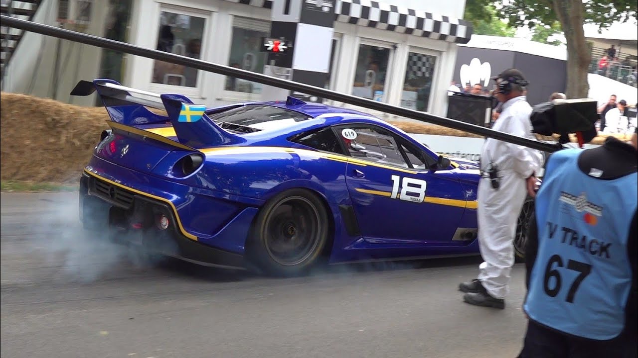 Ferrari 599XX EVO Going FLATOUT! EXTREME V12 SOUNDS @ Goodwood Festival of Speed!