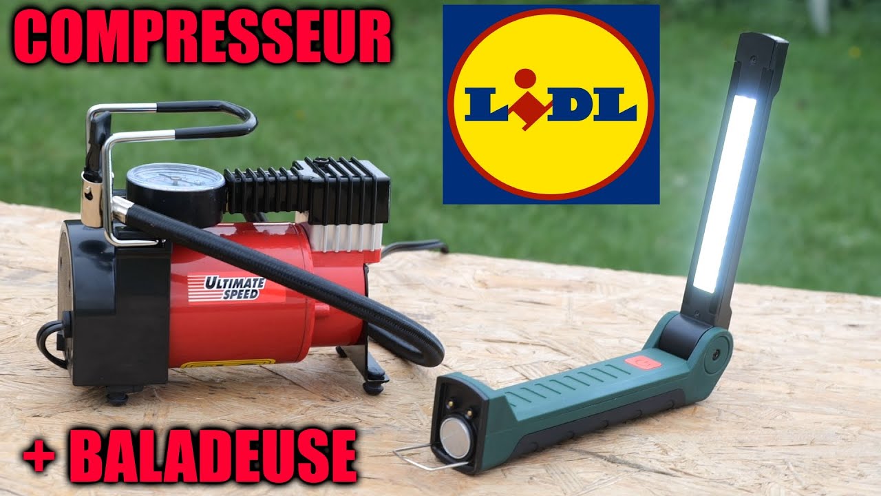 LIDL Воздушный компрессор ULTIMATE SPEED UMK 10 C2 + перезаряжаемый ручной фонарь PARKSIDE PAL 2200