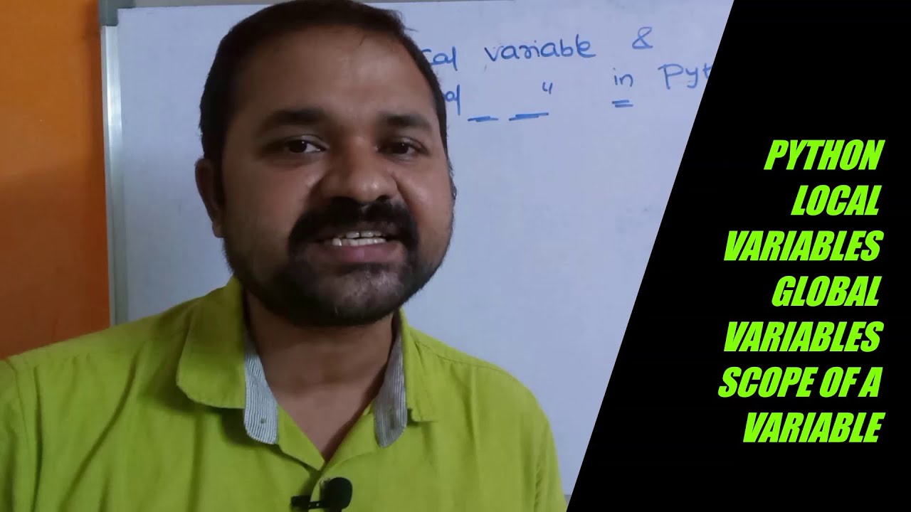 Local & Global Variables in Python Programming || Scope of a variable