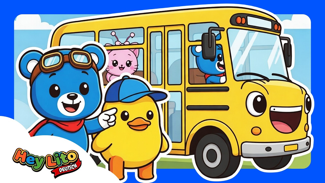 Steig ein! 🚌 Die Räder vom Bus drehen sich | Kinderlieder mit Lito