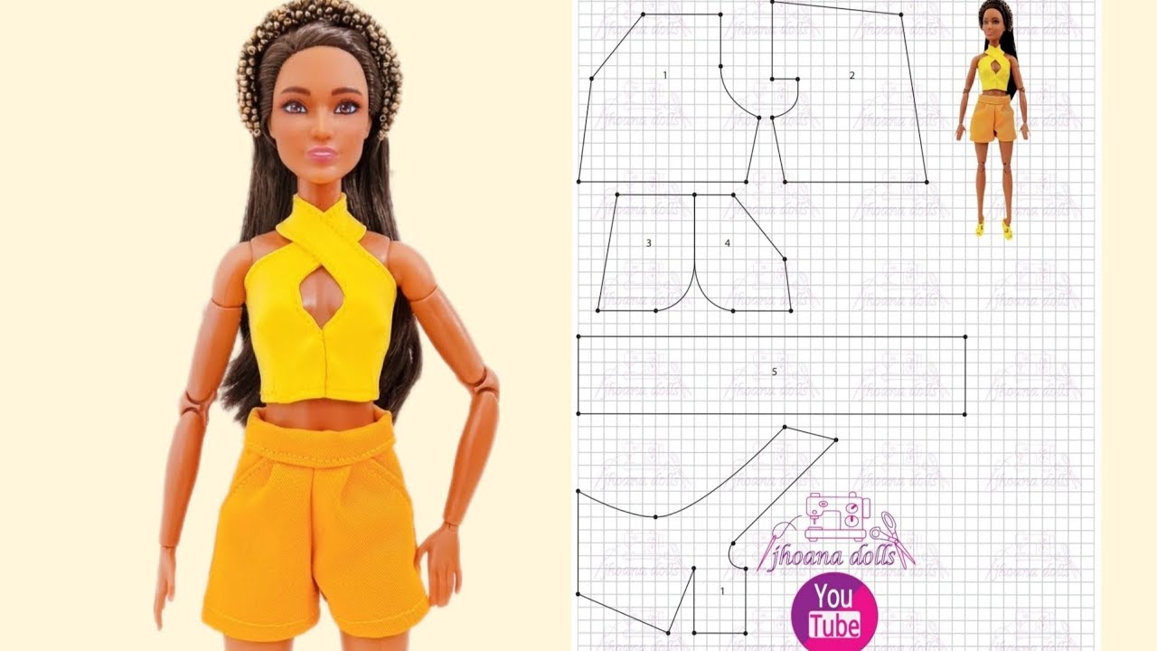 8 shorts y top para Barbie (patrones en la descripción)