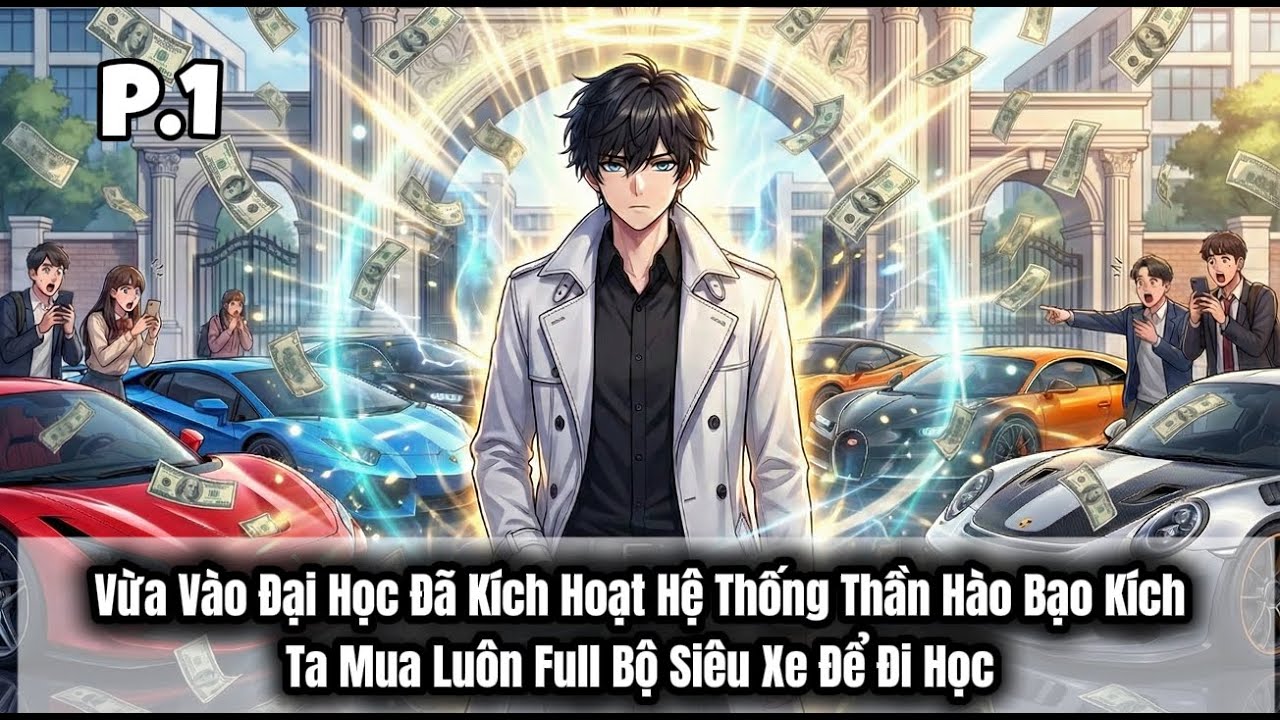 Vừa Vào Đại Học Đã Kích Hoạt Hệ Thống Thần Hào Bạo Kích, Ta Mua Luôn Full Bộ Siêu Xe Để Đi Học | P1
