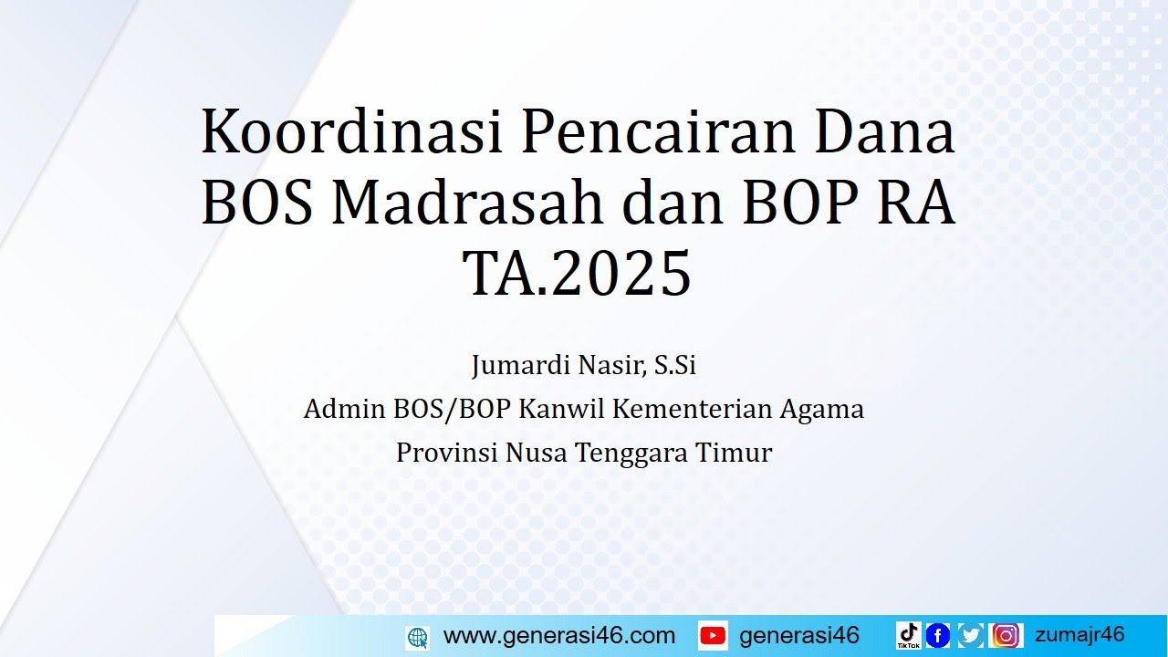 Tahapan Penyaluran dan Pengajuan Pencairan Dana BOP RA dan BOS Madrasah Tahun 2025