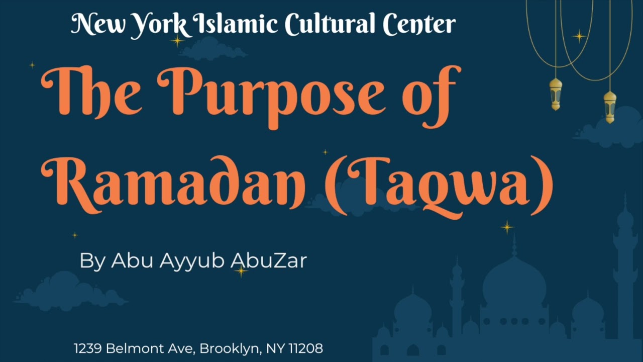 The Purpose of Ramadan (Taqwa) | Abu Ayyub Abu Zar | Friday Khutbah