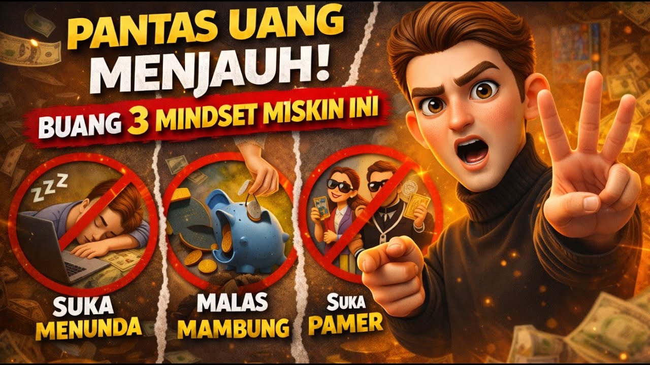 PANTAS SAJA UANG MENJAUH! BUANG 3 MINDSET MISKIN INI DARI OTAKMU
