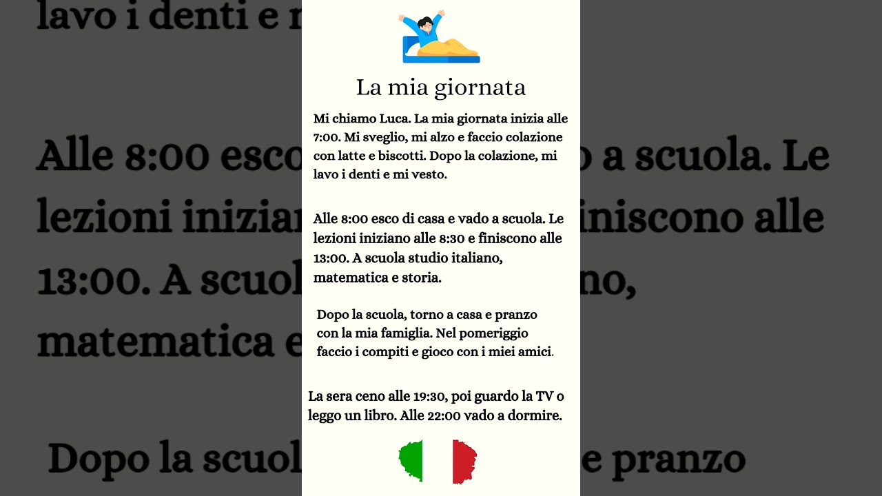 Italian Story Listen and Learn (A1) #languages #italianlanguage#italia #learnitalian #italy