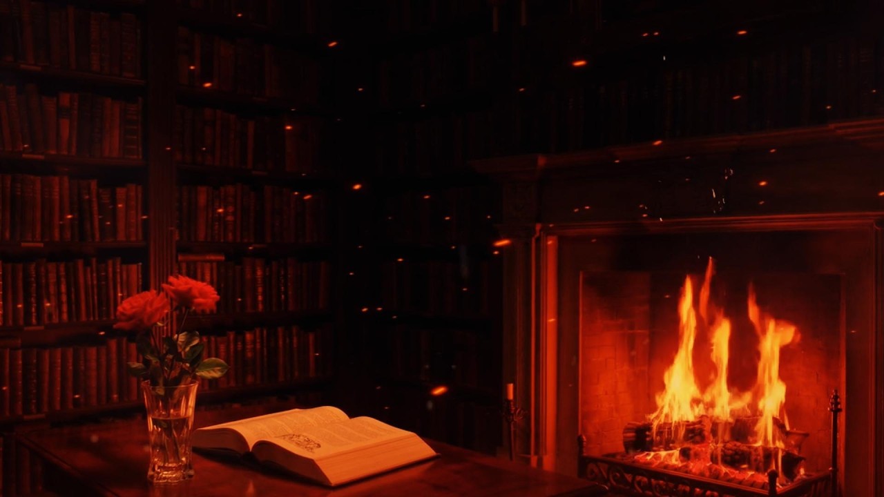 Soft Romantic Music for Couples ❤️ Warm Fireplace Sounds, Wine and Chill Ambience 3 Hours