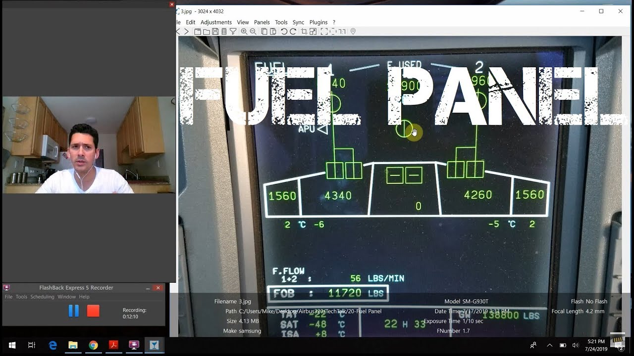 Airbus A320 Cockpit Tour: #20 - Fuel Panel: What do all those buttons do?!