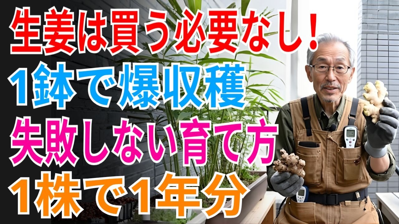 【絶対失敗しない】一生生姜を買わない暮らし！1つのプランターで1年分が増える“土寄せの裏ワザ”。やる前に必ず見て！【生姜栽培】【土寄せ】【プランター菜園】
