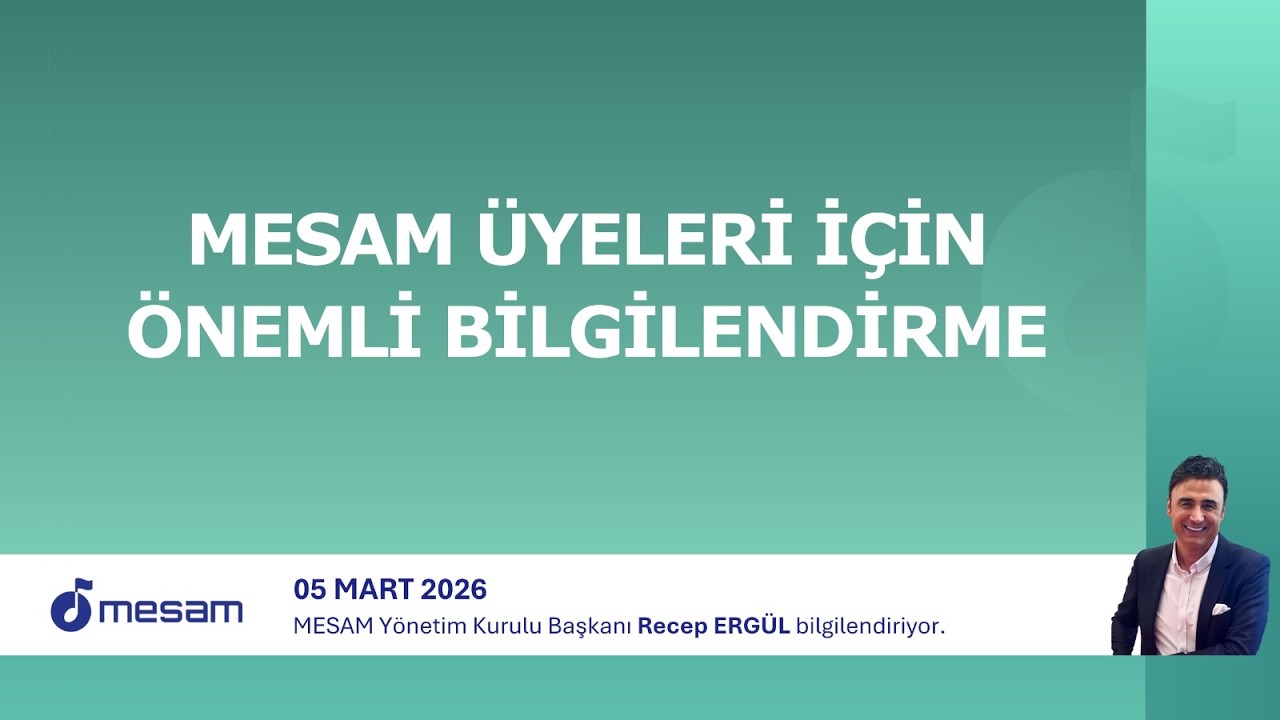 MESAM Üyeleri İçin Önemli Bilgilendirme