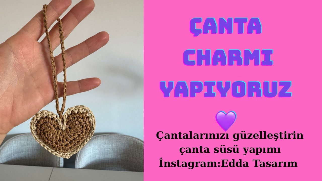 Çantalarınız için kalp çanta süsü yapımı❤️çanta charmı#bag#charm #keşfet #handmade #diy
