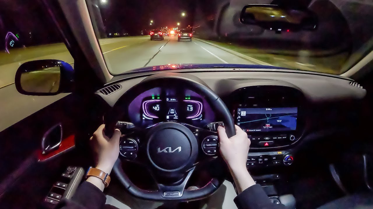 2023 Kia Soul GT-Line - POV Night Drive (Binaural Audio)