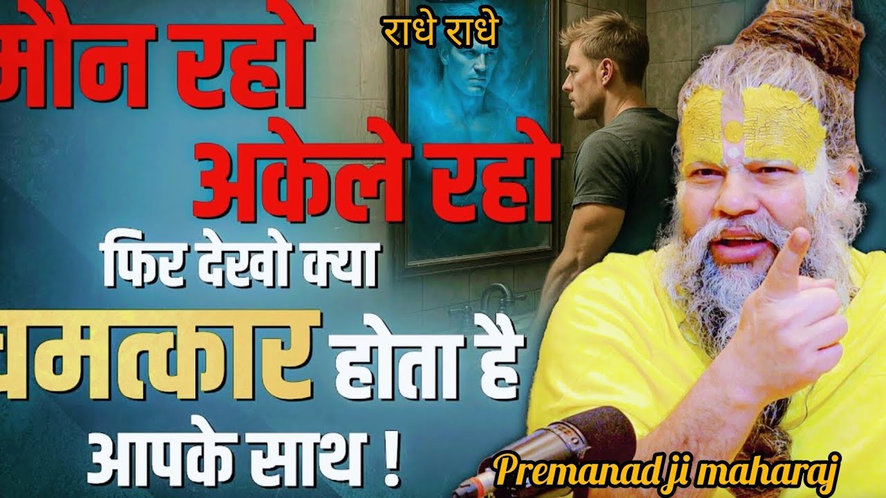 मौन रहो अकेले रहो फिर देखो आपके साथ क्या चमत्कार होता हैं| एक बार इसे जरूर सुने! प्रेमानंद जी महाराज
