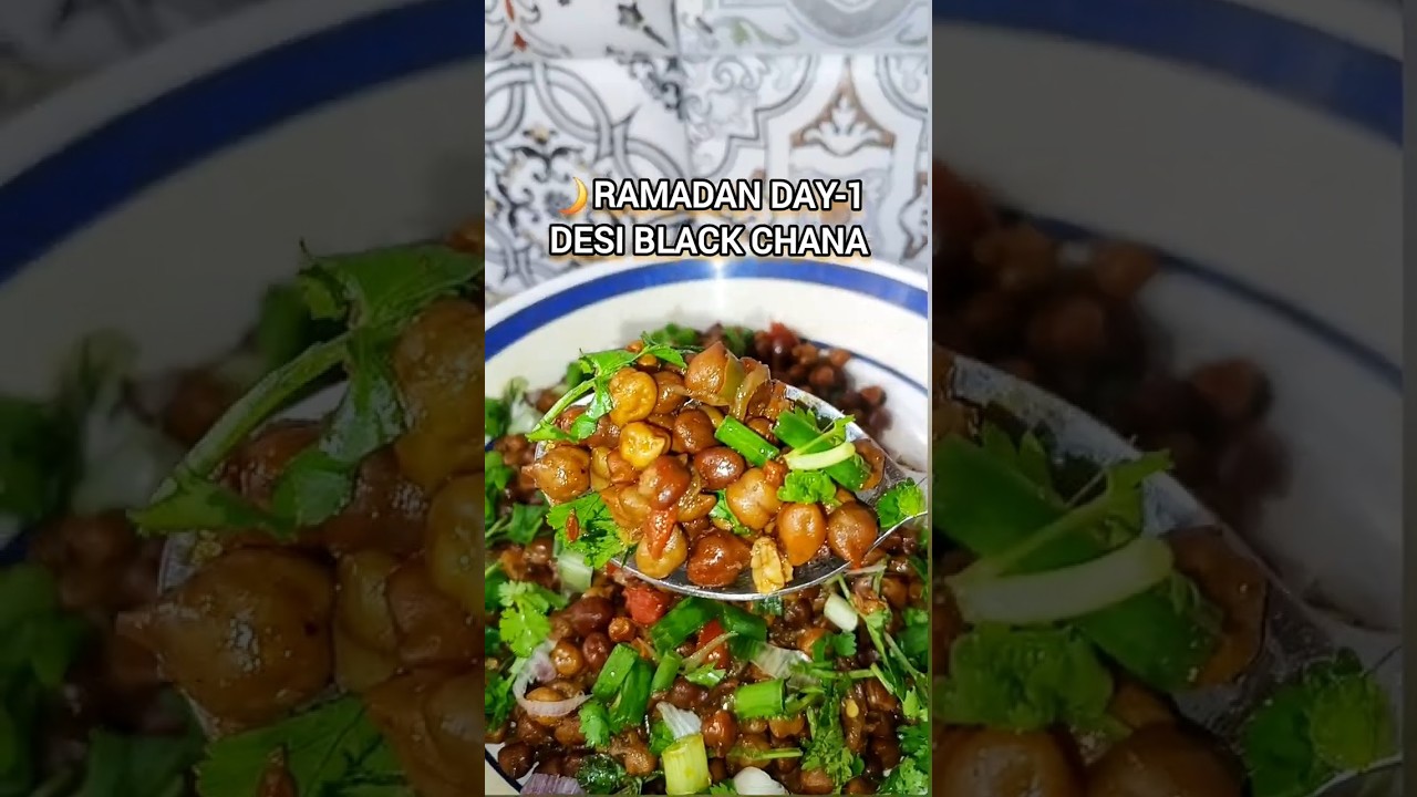 Ramadan Day-1 | Desi Spicy Black Chana | Easy Iftar Recipe #shorts
