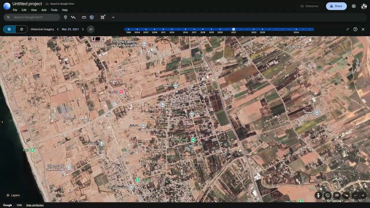 Updated Gaza Satellite Images Via Google Earth