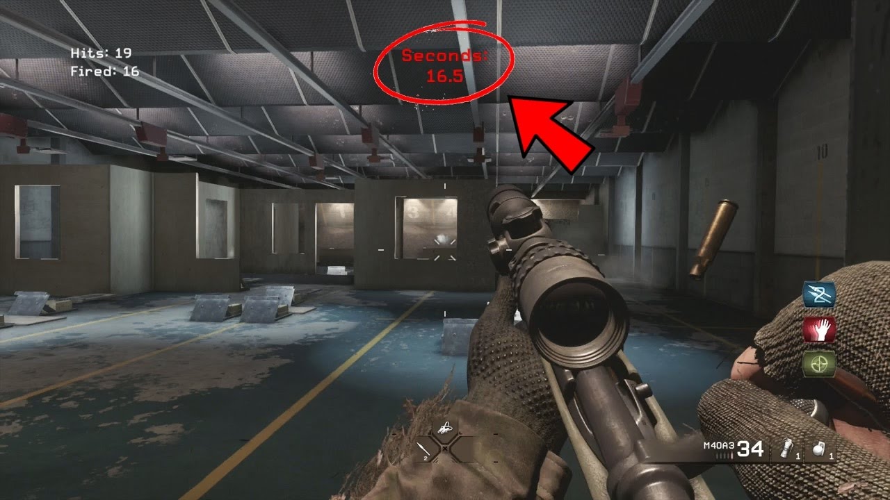 Firing Range World Record - (16.5 Seconds) Call Of Duty MWR
