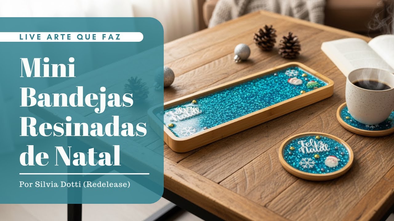 Mini Bandejas Resinadas de Natal | Silvia Dotti | Redelease