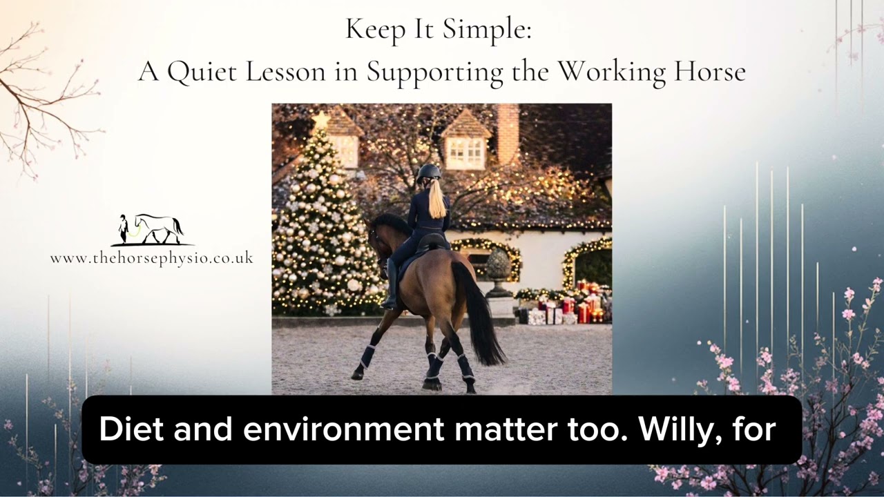 Keep it simple: a quiet lesson in supporting the working horse ￼