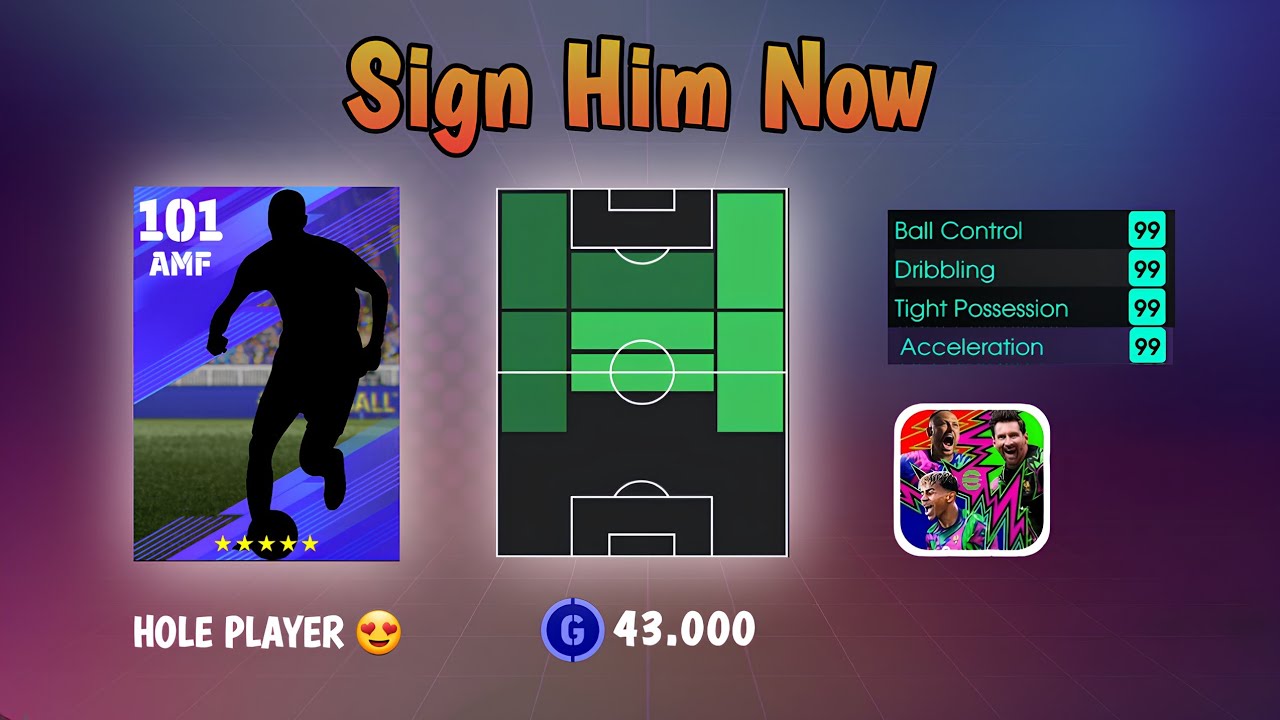 100% Hidden Gems AMF Hole Player Many Position eFootball 2026 ✅️ 😱 eFootball 2026 Mobile #efootball 