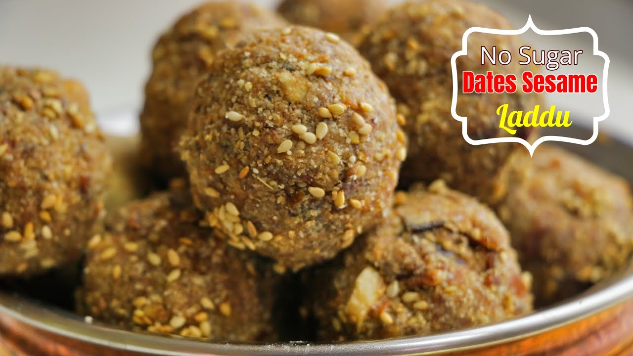 ఖర్జూరం నువ్వుల లడ్డు|No Sugar Calcium Rich Laddu| Dates Laddu | Healthy  sweet recipes| Vismai Food