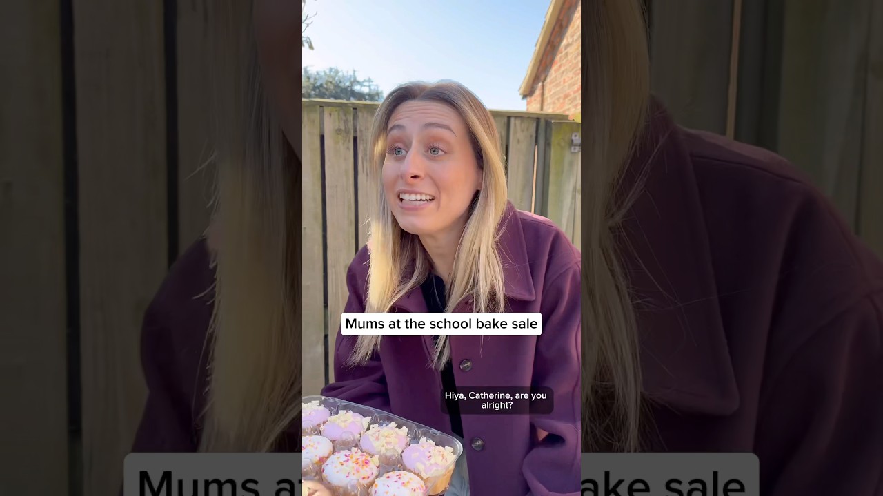 Mums at the school bake sale