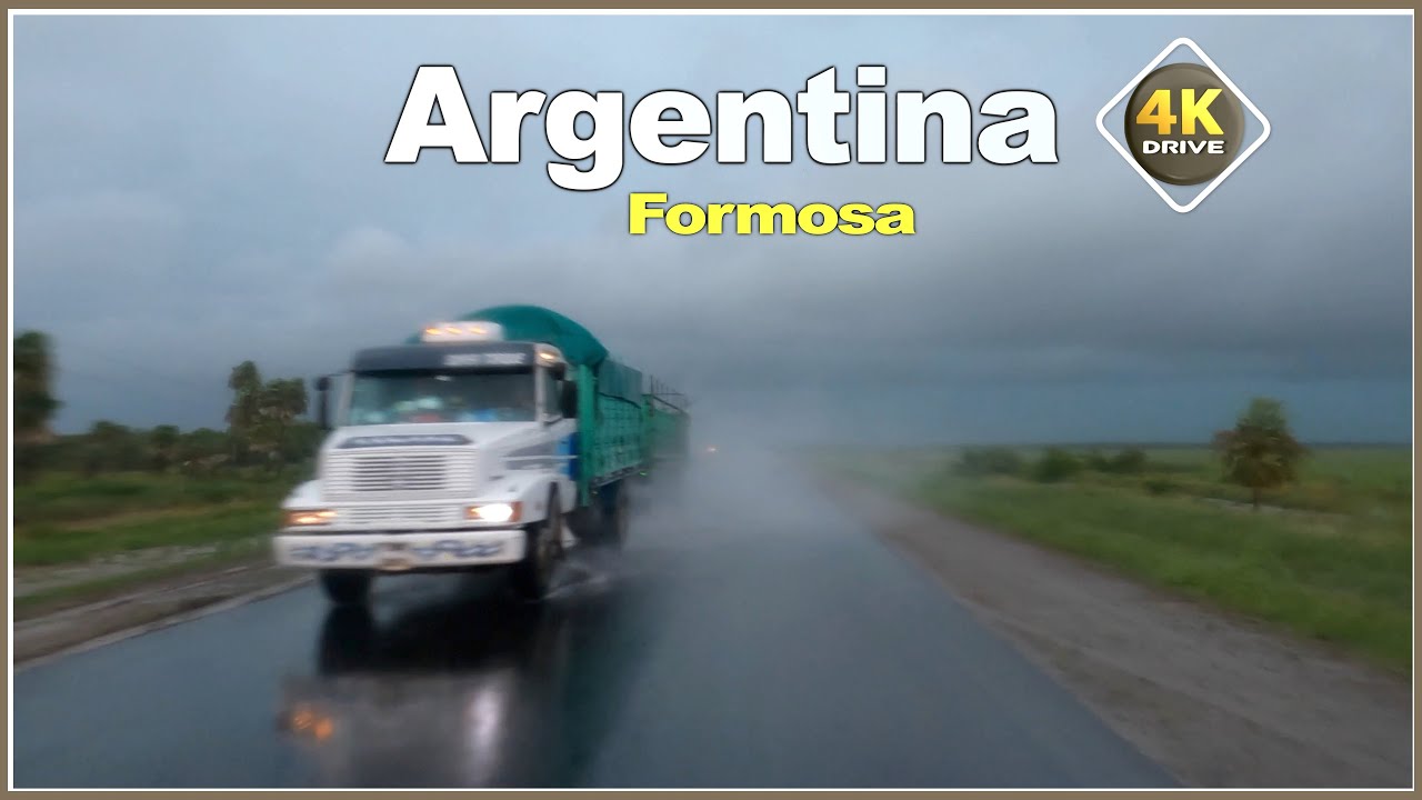 4K DRIVE Formosa ARGENTINA under heavy RAIN