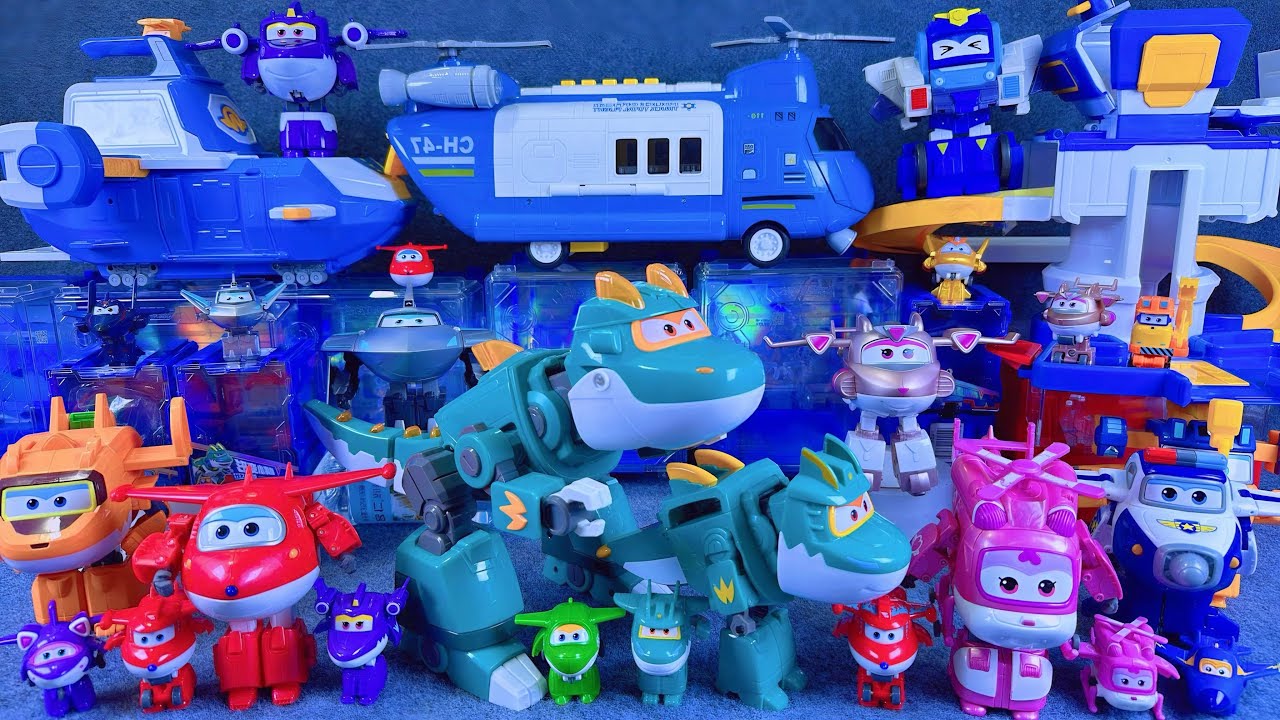 23-minute of satisfying unboxing, cool Super Wings Space Base Set Series ASMR | Review Toys