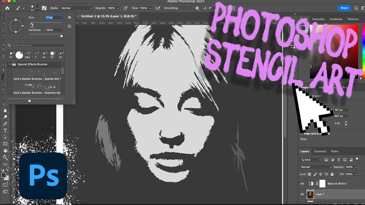 Как превратить фотографию в трафарет