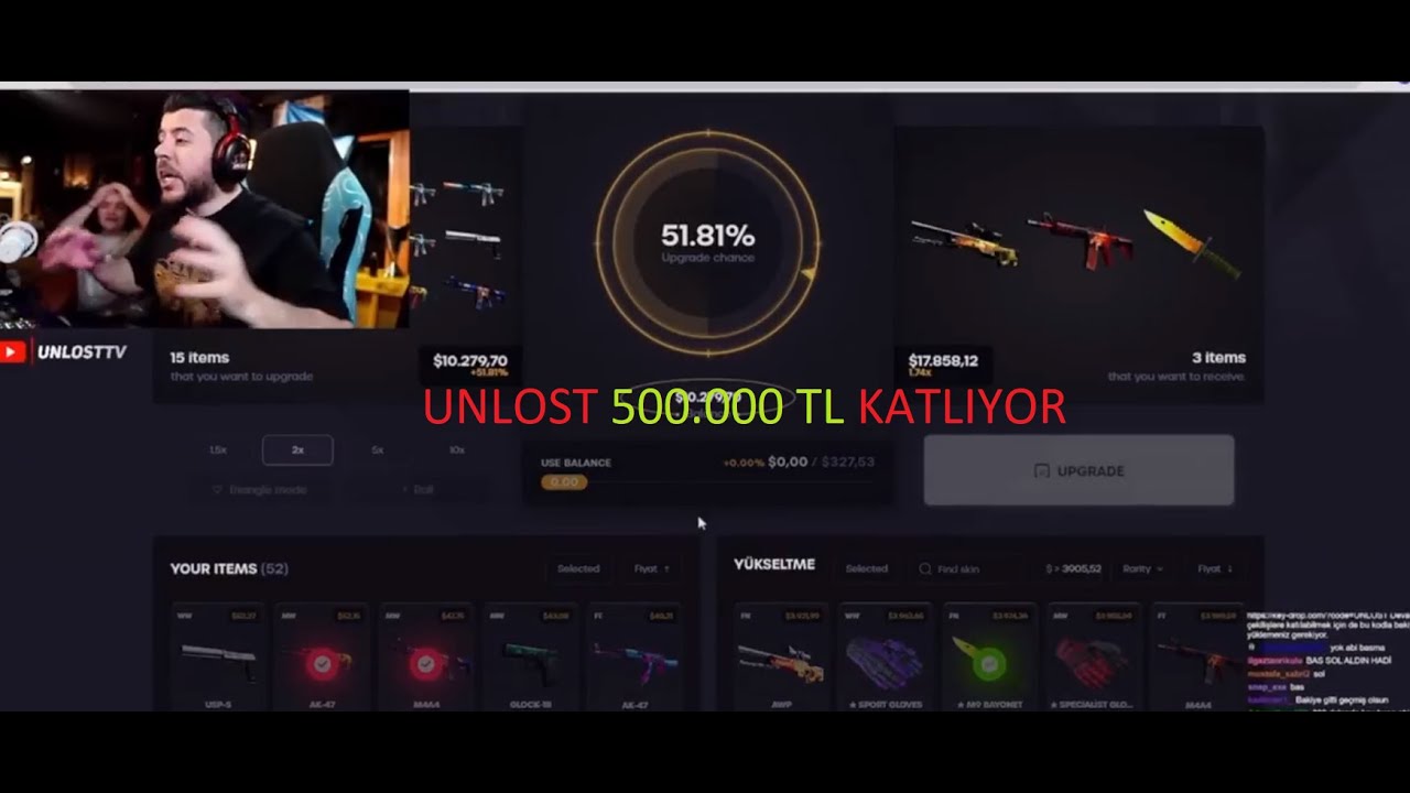 UNLOST &Ouml;NCE BATIYOR  SONRA 500 000 TL KATLIYOR #keydrop #kasaa&ccedil;ılımı #unlost #cs2