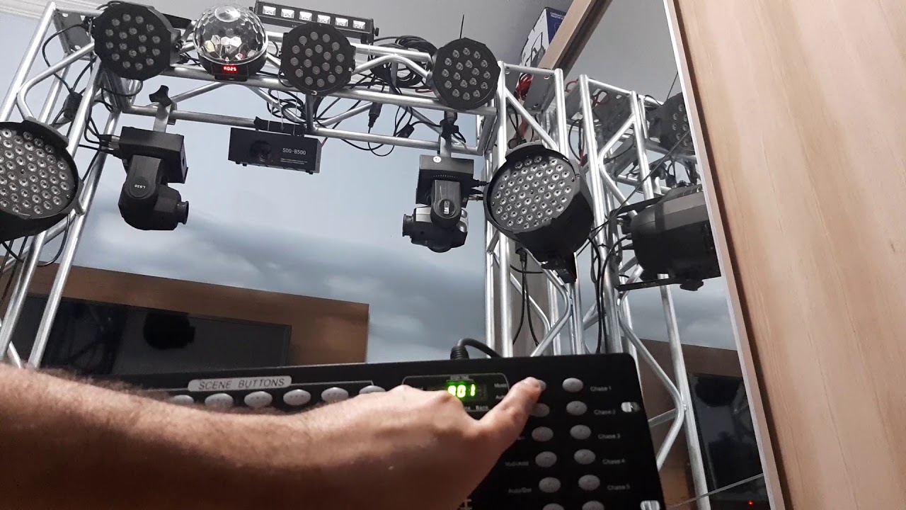 !!! DMX !!! Efeito vai e volta com 5 par leds