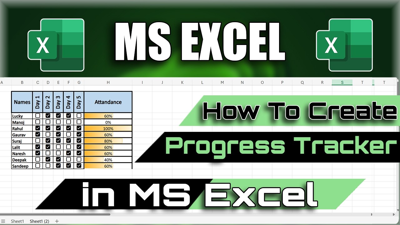 Excel Me Attendance Percentage Tracker | Formula Based Method