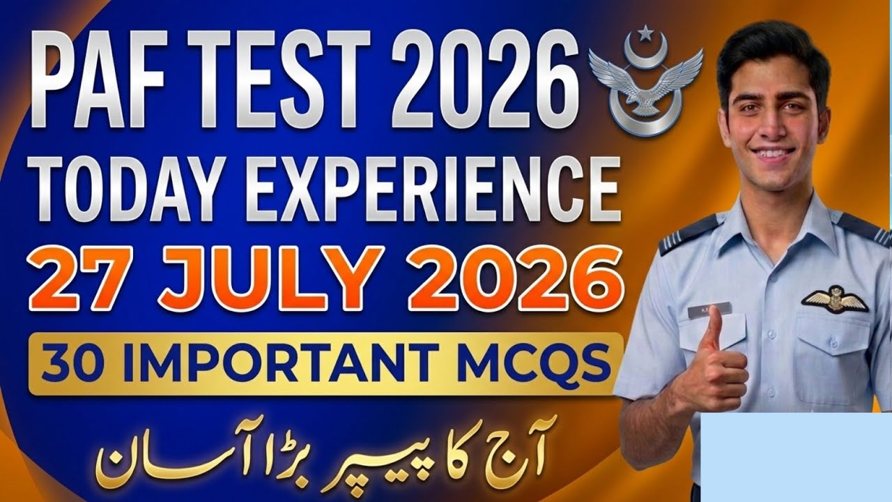 PAF Initial Test Experience 2026 | PAF Test Preparation 2026 | PAF Important & Repeated Questions...