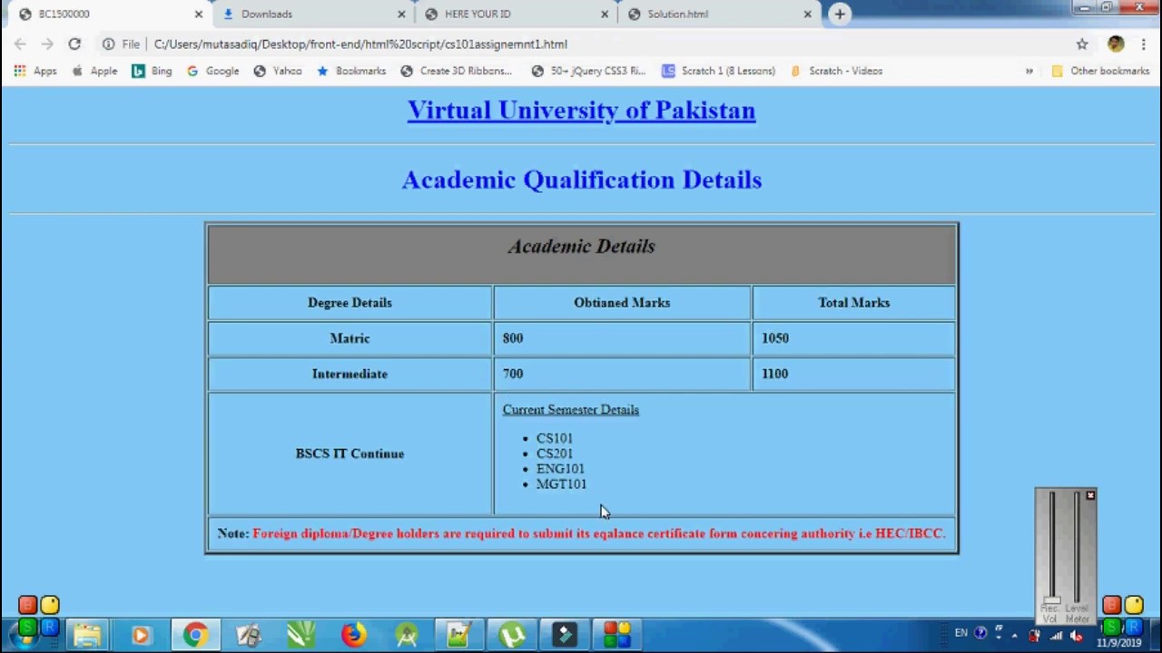 CS101 Assignment Solution