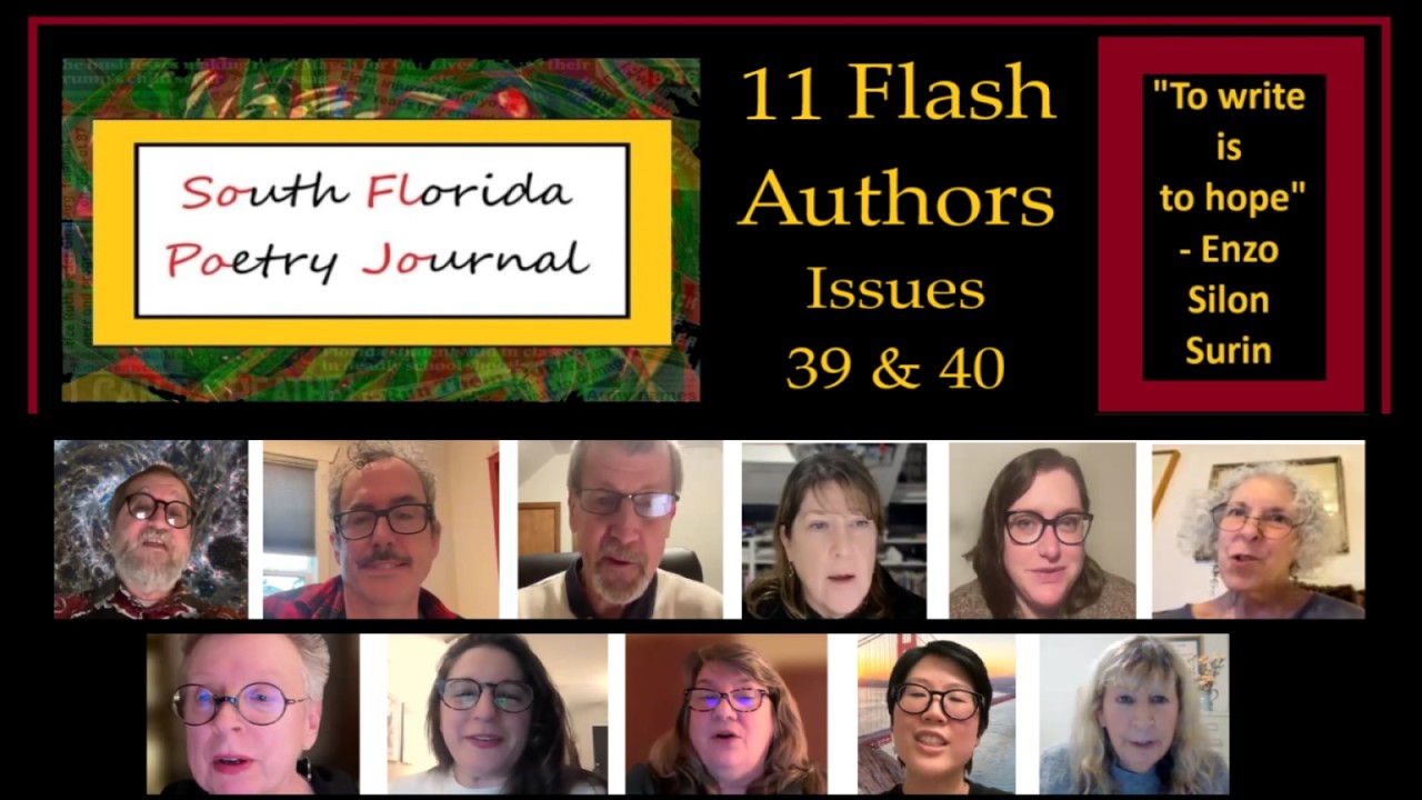 Francine Witte with FLASH Authors from SoFloPoJo Issues 39 & 40