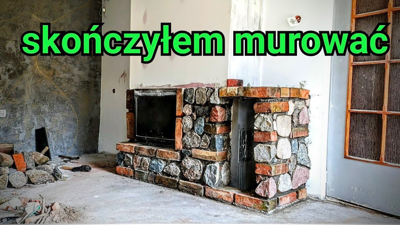 Skończyłem murować kominek Styl rustykalny  fajnie to wygląda 😀