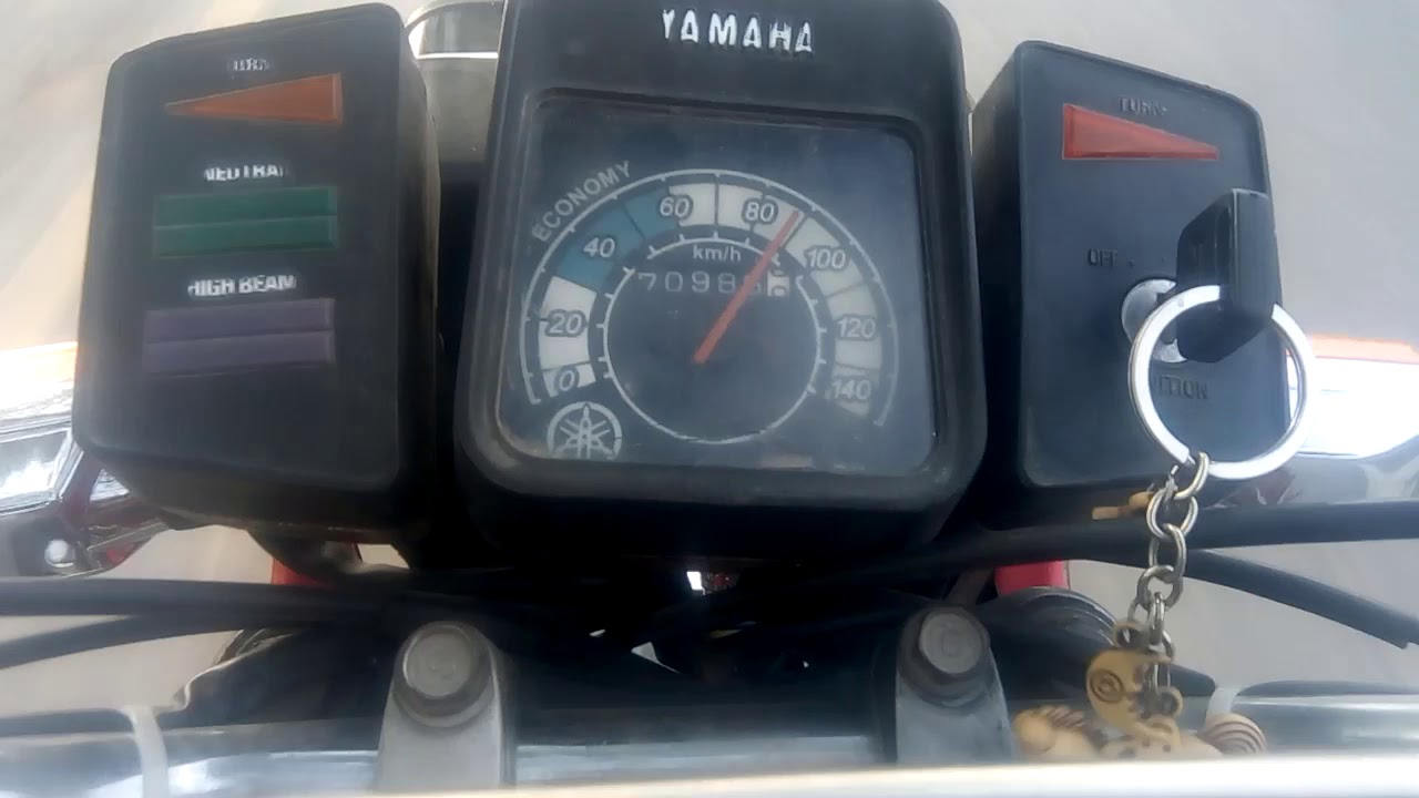 yamaha yb100 2 stroke top speed.130km/h