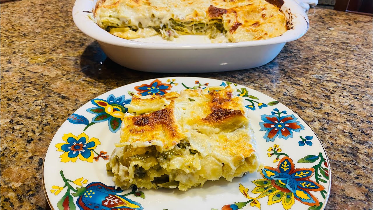 Lasagne ai carciofi/lasagnes aux artichauts ricetta#lasagne#carciofi