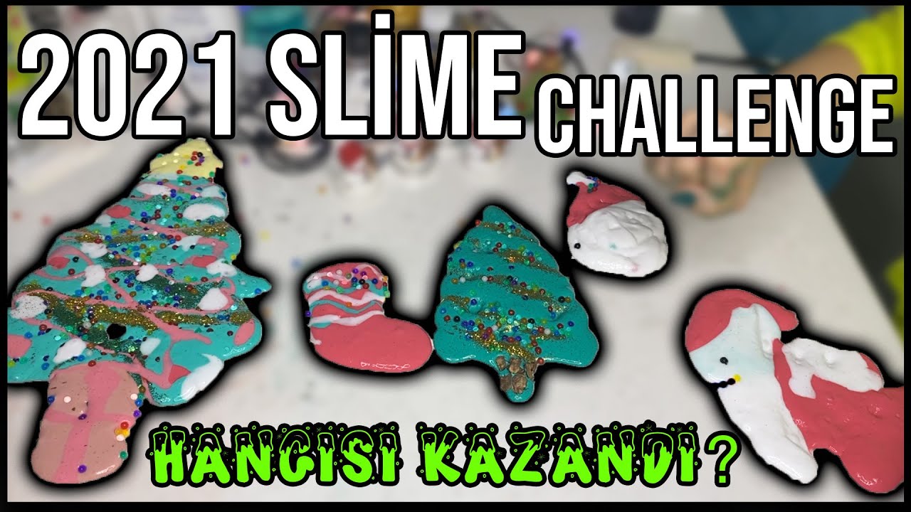2021 YILBAŞI SLIME CHALLENGE YENİYIL İÇİN SLİME YAPTIK *NOEL BABA, ÇAM AĞACI, KARDAN ADAM* DobişkoTv