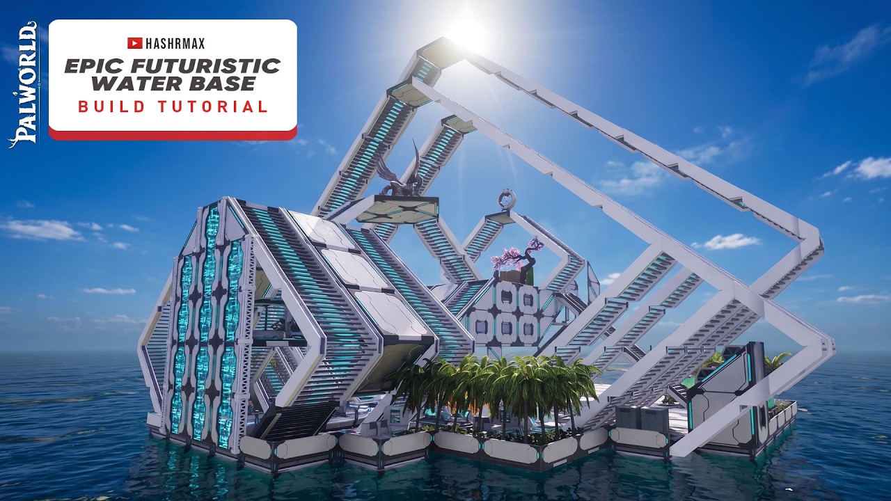 How to Build an EPIC Futuristic Water Base in Palworld | Full Tutorial  #Palworld