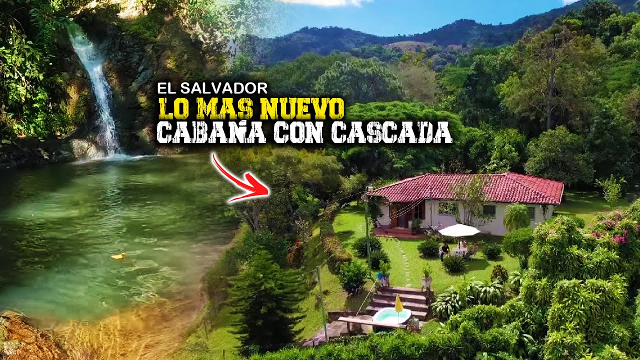 Lo más Nuevo EN EL SALVADOR, Nueva cabaña dentro de un beneficio de café con cascada en Jayaque!